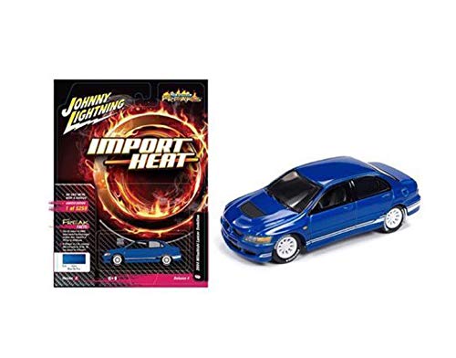 DIECAST JOHNNY LIGHTNING 1:64 Street Freaks - Import Heat - 2004 Mitsubishi Lancer Evolution (Blue) JLCP7123-24 by JOHNNY LIGHTNING