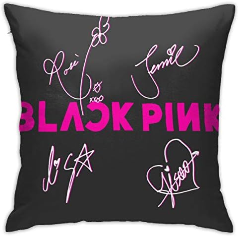 JeffreyENolan Blackpink Pillowcase Sofa Home Furnishing Pillowcase Square Pillowcase Cushion Cover Size 18"x18"