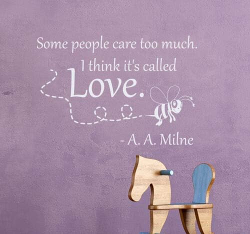 Mildred Rob Some People Care Too Much Quote Wall Decals Cute Bear Vinyl Sticker