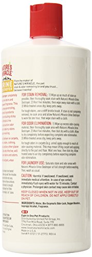 Nature's Miracle Urine Destroyer Formula Stain & Residue Eliminator, 32-Ounce Pour Bottle (P-5727)