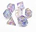 Handan Dice Set DND Polyhedral Dice for Dungeons and Dragons D&D RPG MTG Pathfinder Role Playing Game Table Games Dice Double Color Transparent Swirl Dice (Purple Blue)