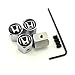 iDoood Honda Tyre Tire Stems Valve Caps Anti-Theft Locking Black Color