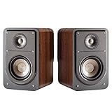 Polk Audio Signature Series S15 American Hi-Fi Home Theater Small Bookshelf Speakers - Pair (Classic Brown Walnut)