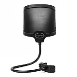 ZINGYOU PF-101 Microphone Pop Filter, Studio Recording Pop Shield, Mic Windscreen with Dual Screen, Metal and Nylon Mesh