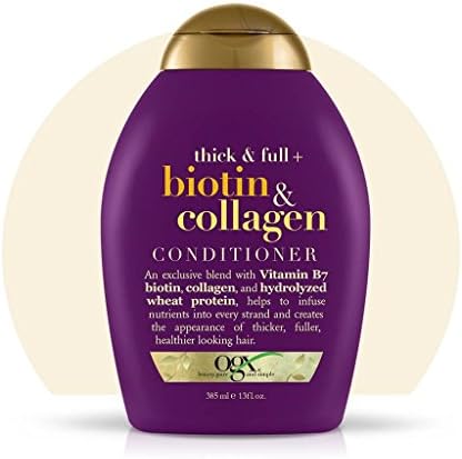 Acondicionador Para La Caida Del Cabello de Biotin &amp; Colágeno- Tratamiento Para El Cabello Dañado y Maltratado- ✔ Producto 100% Garantizado 13 oz.
