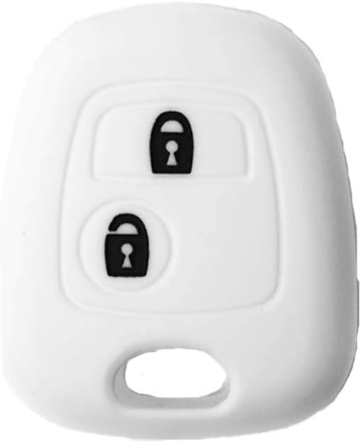 Silicone Key Shell, BIANCO, CITROEN-PEUGEOT