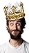 NPW King For The Day Inflatable Crown, One Size Fits Most, Gold