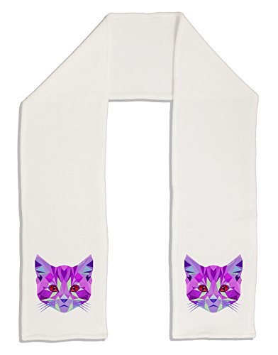 TooLoud Geometric Kitty Purple Adult Fleece 64" Scarf