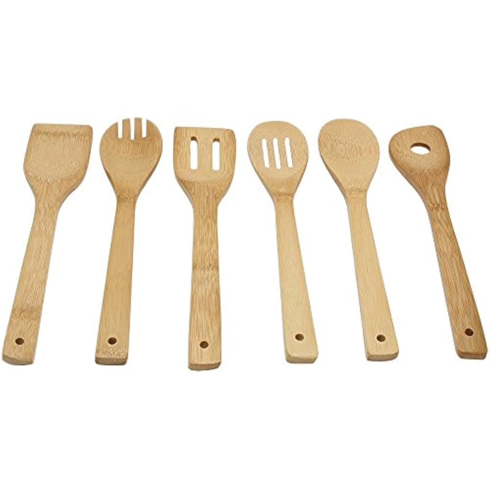 Oliva Italiana 7 Pc. Bamboo Kitchen Utensil Set Eco ...