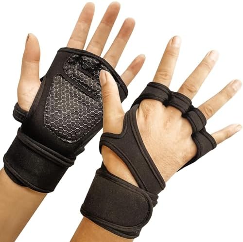 thumbnail image 2 of Crossfit Climbing Gloves TYNOR Weight Lifting Gloves - Padded Gym Gloves With Wrist Support For Men & Women Sweat Wicking Workout Gloves 2 of 11
