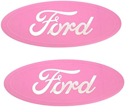 2005-2014 Ford F150 PEPTO PINK USA Oval 9" X 3.5" Front Grille And Rear (Without Camera) Replacement Badge Emblem Medallion Name Plate Breast Cancer Awareness Pink