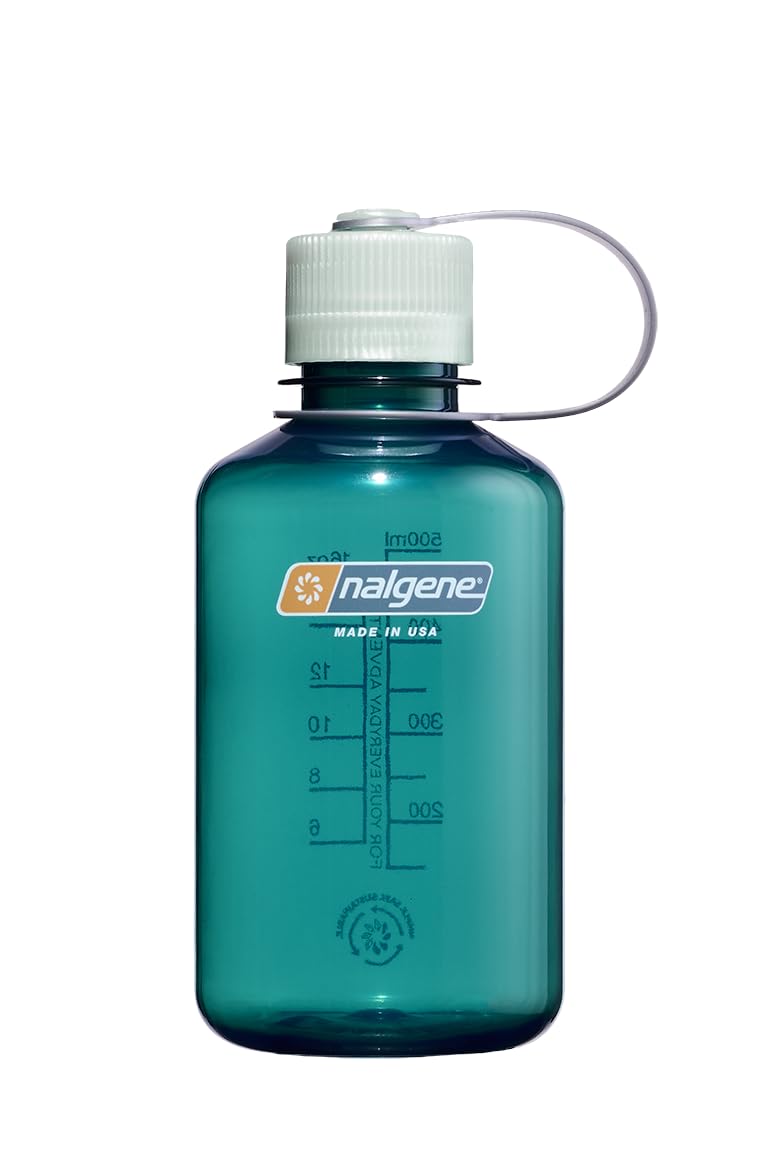 Nalgene Sustain Tritan BPA-Free Water Bottle Made with Material Derived from 50% Plastic Waste, 16 OZ, Narrow Mouth, Trout