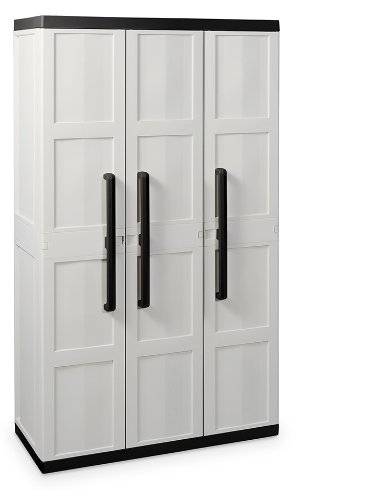 title=Toomax Z263R027 Armadio, Comfort Line, S, 3 Ante, 97X37X165, Grigio/Nero