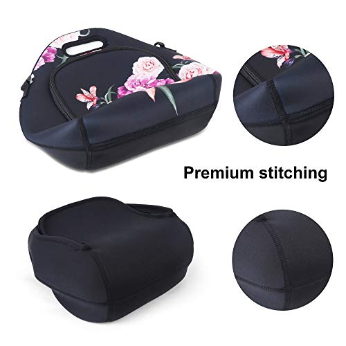image for Neoprene Lunch Bag, Anyshock Insulated Lunch Tote Bento Box Organizer 