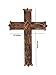 storeindya, Decorations Wooden Celtic Cross Long Wall Hanging French Cross Hand Carved Antique Design Religious Altar Home Living Room Decor Accessory (Brown)