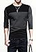 Yong Horse Men's Summer Contrast Color Stitching Crew Neck Long Sleeve Basic T-Shirt Top