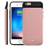 iPhone 6 Plus/ 6s Plus Battery Case 7200mAh, MAXBEAR Rechargeable External Battery Portable Power Charger Protective Charging Case for Apple iPhone 6+/6s+ (5.5 Inch)-Rose Gold