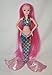 Eledoll Mermaid Princess Doll Pink Sirenia Very Long Hair Poseable Mermaid Doll 11.5 inch Fashion Doll