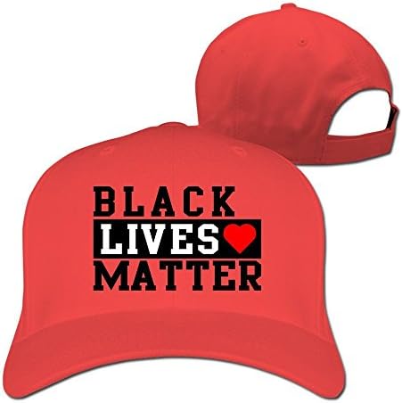 Runy Custom Black Lives Matter Adjustable Hunting Peak Hat &amp; Cap Red
