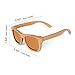 Ynport Mens/Womens Polarized Full Charcoal Bamboo Frame Classic Wooden Coated Sunglasses, Vintage Eyewear, Floating in Water