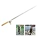 Lixada Pen Fishing Rod Reel Combo Set Telescopic Pocket Fishing Rod Pole + Reel Aluminum Alloy Fishing Line Soft Lures Golden
