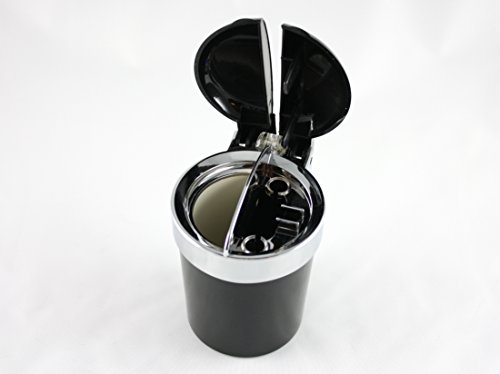 Skyway LED Car Ashtray with Cigarette Case Box Holder - Black - Thumbnail 5