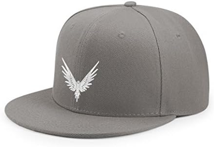 Flashers Logan Flying Bird Paul White Embroidered Snapback Adjustable Baseball Cap Gray