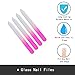 SIUSIO Set of 20 Professional Crystal Glass Nail Files Buffer Manicure Gradient Rainbow Color for Nail polishing - Best for Fingernail & Toenail Care(pink) (Pink)