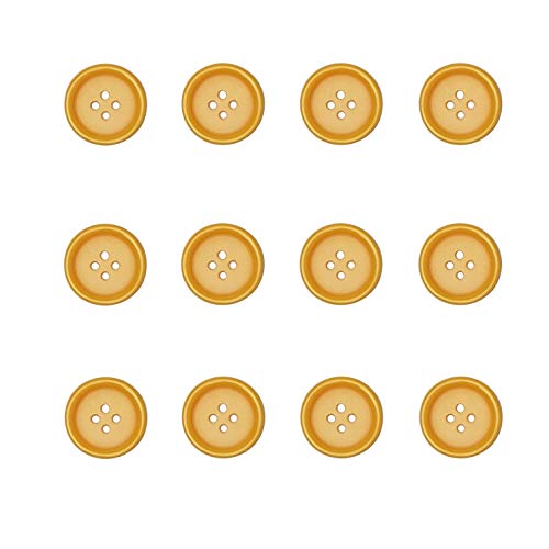Libiline 100pcs Resin Button Solid Color 4Holes