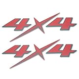 Powerwarauto Sticker Badge 4x4 Red Black for Isuzu