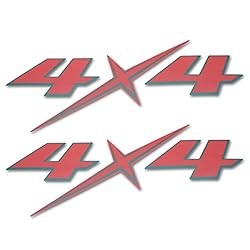 Powerwarauto Sticker Badge 4x4 Red Black for Isuzu