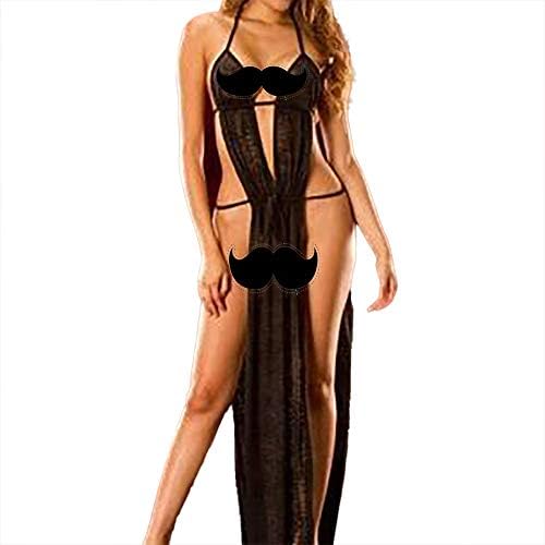 Sexy Women Lingerie Fashion Women Red Simple Jumpsuits Sexy Charming Deep V Neck Nightwear Sleep Dress Pajamas