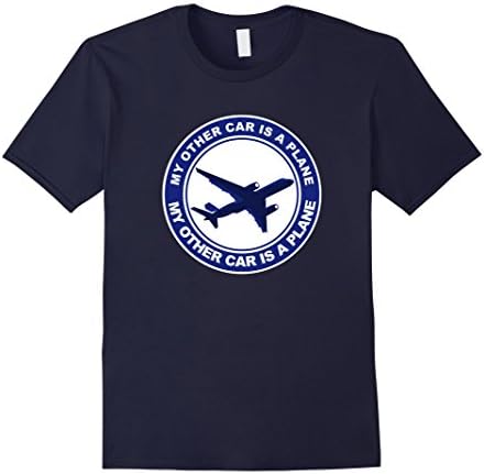 Men's My Other Car Is A Plane Airplane Pilot In Command T Shirt Large Navy