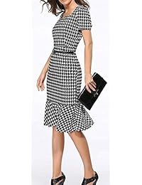 Betusline - Vestido de sirena para mujer, manga corta