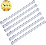 AIZESI 2PCS Spring Tension Curtain Rod, 16 to 28-Inch (Tension Rods-15.7-28inch 6PCS)