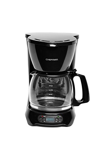 Click Here to See More Images Chefman RJ14-12-P 12 Cup Programmable Coffee Maker, Black