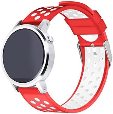 Sumsung Gear S3 Frontier / Classic Watch Band, Vitech 22mm Soft Silicone Nike Sport Quick Release Watch Strap Wristband for Samsung Gear S3 Frontier / S3 Classic Sports 22mm Smart Watch （White/Red)