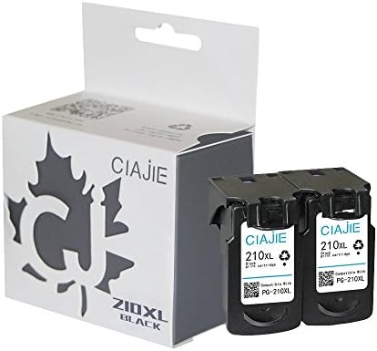 CIAJIE Remanufactured Canon 210XL PG-210XL Ink Cartridge Show Ink Level for Canon Pixma MP240 MP250 MP480 MX330 iP2702 (2black)