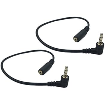 CERRXIAN 1Ft 4 Pole 3.5mm Male to 3 Pole 3.5mm Female Gold Plated Stereo Audio Cable Headset Extension Cable-2Pack