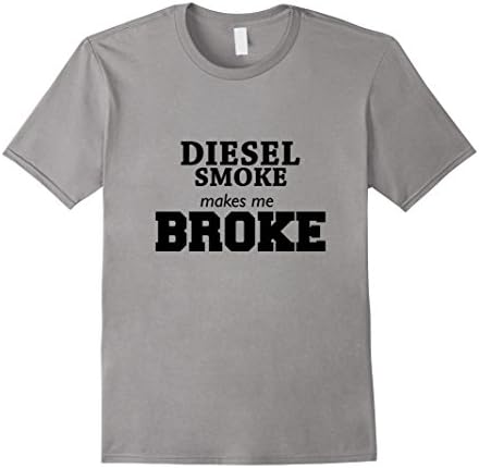 Mens Diesel Smoke Truck T-Shirt Large Slate