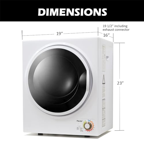 Panda Portable Clothes Dryer – 1.5 cu.ft Compact Electric Dryer, 850W, Stainless Steel Tub, 110V – Ideal for Apartments, Dorms & Small Loads