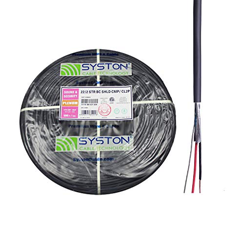 22/2 22 AWG 2 Stranded Pure Copper Conductors Shielded Security Control Alarm Cable, UL/ETL CMP/CL3P Gray 500ft Speed Bag - Thumbnail 4