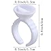 Akstore 200PCS Disposable Makeup Glue Rings Plastic Nail Art Tattoo Glue Rings Holder Eyelash Extension Rings Adhesive Pigment Holders Finger Hand Beauty Tools (Seperated)
