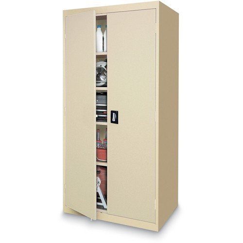 Sandusky Lee EA4R361878-05 Welded Steel Elite Storage Cabinet with Adjustable Shelves, 18" Length x 36" Width x 78" Height, Dove Gray