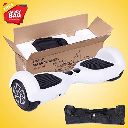 Mini Hoverboards Mode Smart Kick Scooters with LED Light Electric Unicycle Self Balancing Scooter Balance Two-Wheels Certified Hover Board with UL 2272 Certified Safe for Kids and and Adults (White)