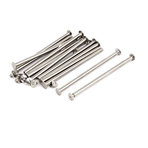 uxcell 15pcs 5mmx100mm Metal Binding Chicago Screw Post for Photo Albums Scrapbook