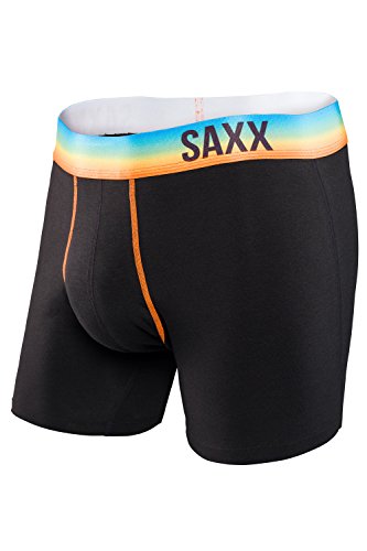 Saxx Fiesta Boxer Stripe Black/Miami S Mens Underwear