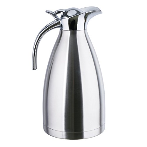 FUNRUI Vacuum Insulated Jug Thermal Carafe Stainless Steel Double Wall Insulation Pot for Coffee Juice Milk Tea Beverages (2L Silver) - Thumbnail 7