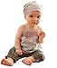 3pcs Baby Infant Girl Kid Headband+top+pants Shorts Floral Outfit Set Clothes (0-12 Months)