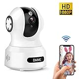 Baby Monitor, OMMC Wireless Home Security Camera 1080P IP Camera with Night Vision/2-Way Audio/Motion Detection, Works with Alexa
